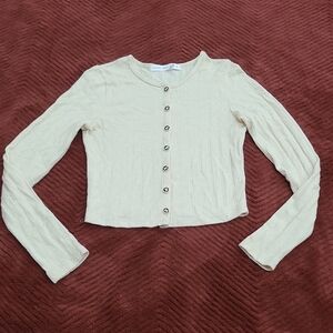 Altar'd State Cream Button-Up Top